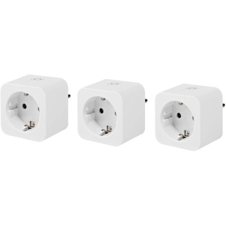 NEDIS Wi-Fi chytrá zásuvka/ měřič výkonu/ 16A/ typ F/ Android/ iOS/ Nedis® SmartLife/ sada 3 kusů/ bílá