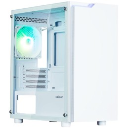 Zalman skříň T4 Plus / miniT / 1x120mm fan ARGB / USB 2.0 / USB 3.0 / tvrzené sklo / bílá