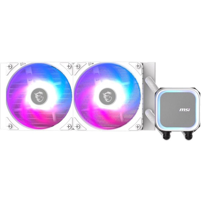 MSI vodní chladič CPU MAG CORELIQUID A13 240 WHITE/ 2x 120mm ARGB fan / bílý