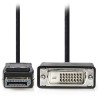 NEDIS kábel DisplayPort - DVI/ zástrčka DisplayPort - 24+1pinová zástrčka DVI-D/ čierny/ bulk/ 2m