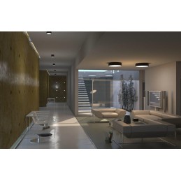 IMMAX NEO RONDATE SLIM Smart stropní svítidlo 40 x 7cm 28W černé Zigbee 3.0, TUYA