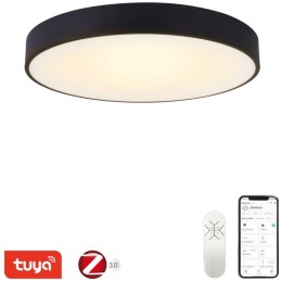 IMMAX NEO RONDATE SLIM Smart stropní svítidlo 60 x 7cm 53W černé Zigbee 3.0, TUYA