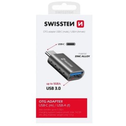 Swissten otg adapter usb-c(m)/usb-a(f)