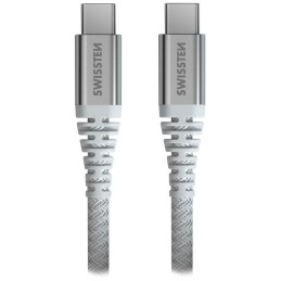Swissten datový kabel kevlar usb-c / usb-c 1,5 m bílý