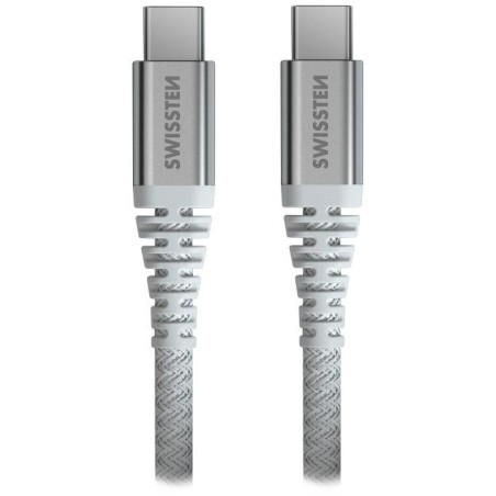 Swissten datový kabel kevlar usb-c / usb-c 1,5 m bílý