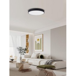IMMAX NEO RONDATE SLIM Smart stropní svítidlo 60 x 7cm 53W černé Zigbee 3.0, TUYA