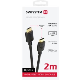 Swissten kabel hdmi na hdmi 4k 60hz 2,0 m pvc