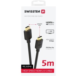 Swissten kabel hdmi na hdmi 4k 60hz 5,0 m pvc