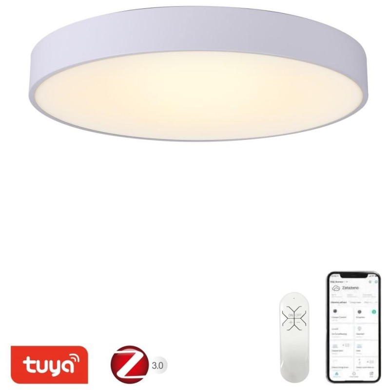 IMMAX NEO RONDATE SLIM Smart stropní svítidlo 60 x 7cm 53W 3710lm bílé Zigbee 3.0, TUYA