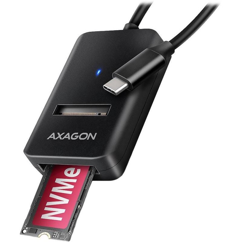 AXAGON USB-C adaptér pro připojení M.2 NVMe SSD / ADM2-CM / USB-C / USB 3.2 Gen2 / USB-C kabel 10cm
