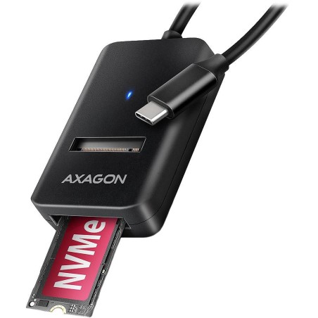 AXAGON USB-C adaptér pro připojení M.2 NVMe SSD / ADM2-CM / USB-C / USB 3.2 Gen2 / USB-C kabel 10cm
