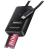 AXAGON USB-C adaptér pre pripojenie M.2 NVMe SSD/ADM2-CM/USB-C/USB 3.2 Gen2/USB-C kábel 10cm