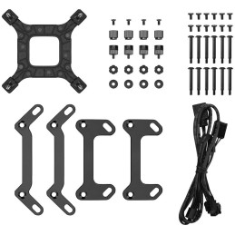 DEEPCOOL vodní chladič LP360 ARGB / 3x120mm ARGB fan / digitální display / černý