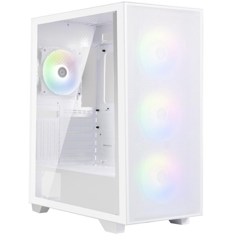 POŠKOZENÝ OBAL - BitFenix skříň Flow FRGB/ ATX / 4x120mm FRGB fan / 2xUSB 3.0  / tvrzené sklo / bílá