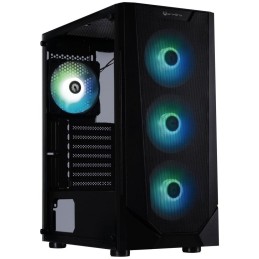 BitFenix skříň C60 Negro / ATX /  4x 120mm ARGB fan + controller / 2xUSB 2.0 / USB 3.0 / tvrzené sklo / černá