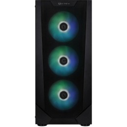BitFenix skříň C60 Negro / ATX /  4x 120mm ARGB fan + controller / 2xUSB 2.0 / USB 3.0 / tvrzené sklo / černá