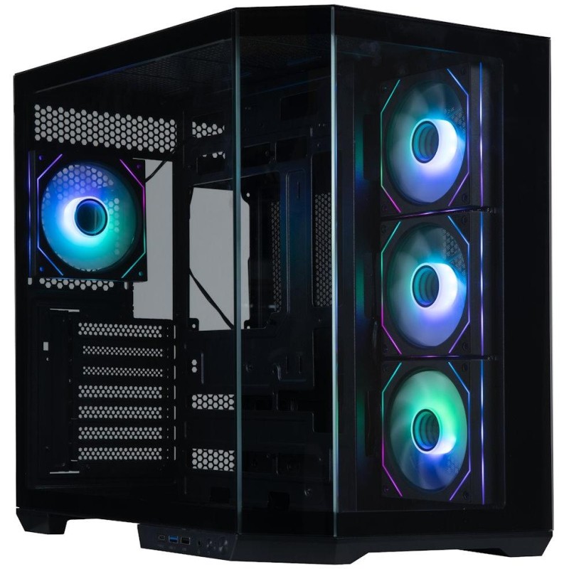 BitFenix skříň T10 Negro / ATX / 4x 120mm ARGB fan + controller / USB 3.0 / USB-C / panoramatická / černá