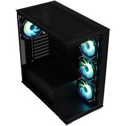 BitFenix skříň CETO Cube / 4x 120mm ARGB fan / 2x USB 3.0 / USB-C / tvrzené sklo / černá