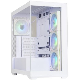 BitFenix skříň CETO Cube / 4x 120mm ARGB fan / 2x USB 3.0 / USB-C / tvrzené sklo / bílá