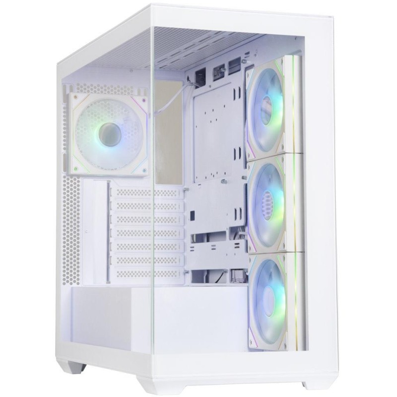 BitFenix skříň CETO Cube / 4x 120mm ARGB fan / 2x USB 3.0 / USB-C / tvrzené sklo / bílá