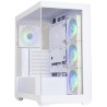 BitFenix-Gehäuse CETO Cube / 4x 120mm ARGB-Lüfter / 2x USB 3.0 / USB-C / gehärtetes Glas / weiß