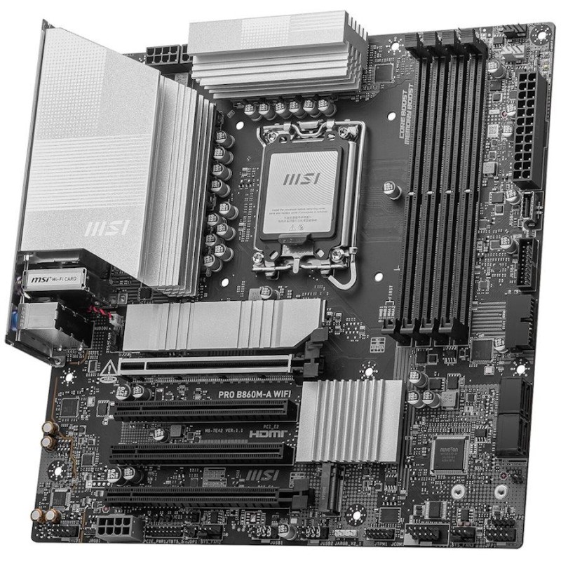MSI PRO B860M-A WIFI / INTEL B860 / LGA1851 / 4x DDR5 / M.2 / WiFi / mATX
