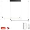 IMMAX NEO PATTINI Smart závesné svietidlo dvojité 160-280cm, 53W, 3640lm čierne Zigbee 3.0, TUYA
