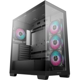 DEEPCOOL skříň CG580 4F / ATX / 4x120mm ARGB fans / 2xUSB 3.0 / panoramatická / tvrzené sklo / černá