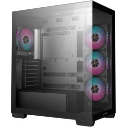 DEEPCOOL skříň CG580 4F / ATX / 4x120mm ARGB fans / 2xUSB 3.0 / panoramatická / tvrzené sklo / černá