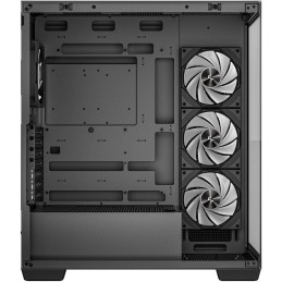 DEEPCOOL skříň CG580 4F / ATX / 4x120mm ARGB fans / 2xUSB 3.0 / panoramatická / tvrzené sklo / černá