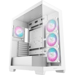 DEEPCOOL skříň CG580 4F / ATX / 4x120mm ARGB fans / 2xUSB 3.0 / panoramatická / tvrzené sklo / bílá