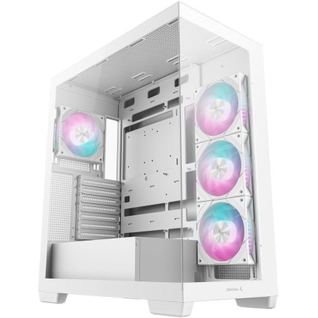 DEEPCOOL skříň CG580 4F / ATX / 4x120mm ARGB fans / 2xUSB 3.0 / panoramatická / tvrzené sklo / bílá
