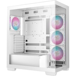 DEEPCOOL skříň CG580 4F / ATX / 4x120mm ARGB fans / 2xUSB 3.0 / panoramatická / tvrzené sklo / bílá
