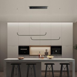 IMMAX NEO PATTINI Smart závěsné svítidlo dvojité 160-280cm, 53W, 3640lm černé Zigbee 3.0, TUYA