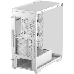 DEEPCOOL skříň CG580 4F / ATX / 4x120mm ARGB fans / 2xUSB 3.0 / panoramatická / tvrzené sklo / bílá