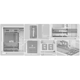 DEEPCOOL skříň CG530 4F / ATX / 4x120mm ARGB fans / USB 3.0 / USB-C/ panoramatická / černá