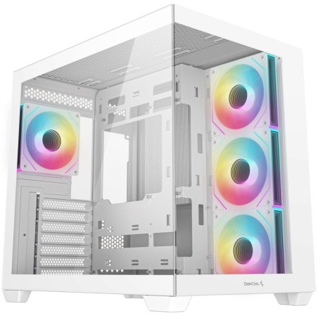 DEEPCOOL skříň CG530 4F ATX / 4x120mm ARGB fans / USB 3.0 / USB-C/ panoramatická / bílá