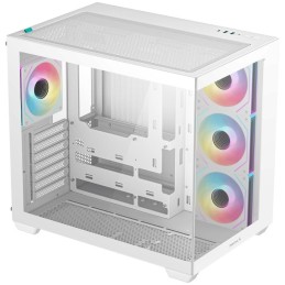 DEEPCOOL skříň CG530 4F ATX / 4x120mm ARGB fans / USB 3.0 / USB-C/ panoramatická / bílá