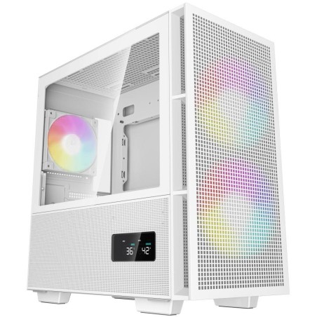 DEEPCOOL skříň CH360 Digital / mATX / 140mm +120 mm fan / USB 3.0 / USB-C /  mesh panel / prosklená bočnice / bílá