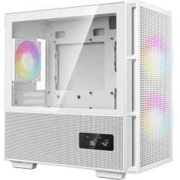 DEEPCOOL skříň CH360 Digital / mATX / 140mm +120 mm fan / USB 3.0 / USB-C /  mesh panel / prosklená bočnice / bílá