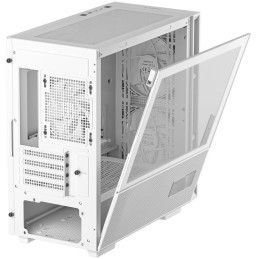 DEEPCOOL skříň CH360 Digital / mATX / 140mm +120 mm fan / USB 3.0 / USB-C /  mesh panel / prosklená bočnice / bílá