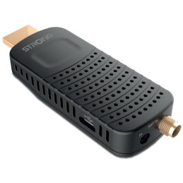 STRONG DVB-T/T2 tuner HDMI stick SRT 84/ Full HD/ H.265/HEVC/ externí anténa/ EPG/ PVR/ HDMI/ USB/ micro USB/ IR/ černý