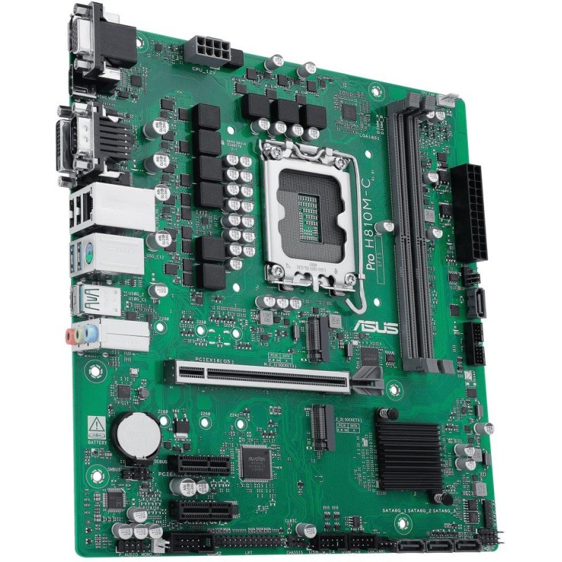 ASUS PRO H810M-C-CSM / H810 / LGA1851 / DDR5 / DP / HDMI / VGA / DVI-D / 2x M.2 / mATX