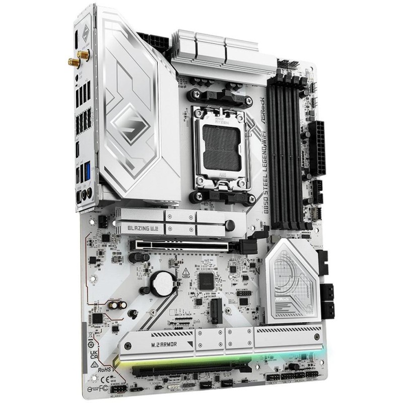 ASRock B850 Steel Legend WiFi / AMD B850 / AM5 / 4x DDR5 DIMM / 4x M.2 / HDMI / USB-C / WiFi / ATX