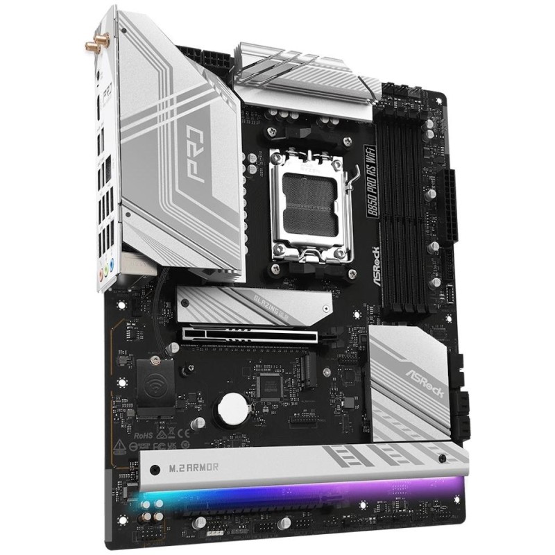 ASRock B850 Pro RS WiFi / AMD B850 / AM5 / 4x DDR5 DIMM / 4x M.2 / HDMI / USB-C / WiFi / ATX