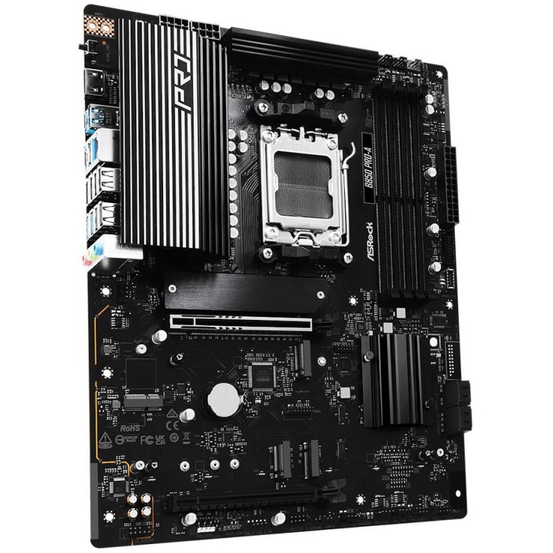 ASRock B850 Pro-A / AMD B850 / AM5 / 4x DDR5 DIMM / 4x M.2 / HDMI / USB-C / ATX