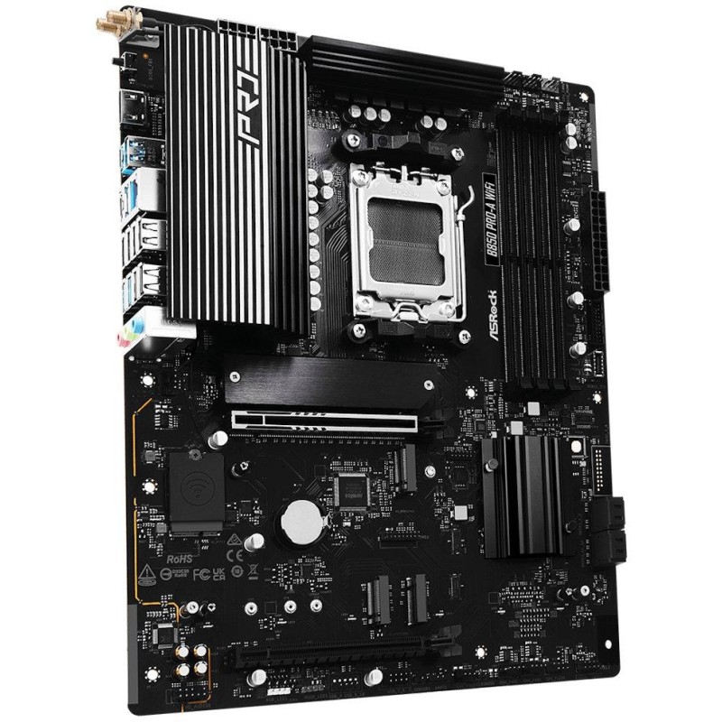 ASRock B850 Pro-A WiFi / AMD B850 / AM5 / 4x DDR5 DIMM / 4x M.2 / HDMI / USB-C / WiFi / ATX