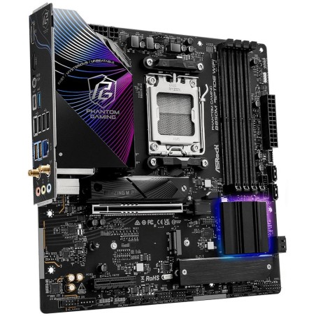 ASRock B850M Riptide WiFi / AMD B850 / AM5 / 4x DDR5 DIMM / 3x M.2 / HDMI / DP / USB-C / WiFi / mATX