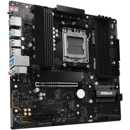 ASRock B850M Pro-A / AMD B850 / AM5 / 4x DDR5 DIMM / 3x M.2 / HDMI / DP / USB-C / mATX