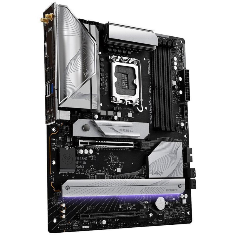 ASRock B860 LiveMixer WiFi / Intel B860 / LGA1851 / 4x DDR5 / 3x M.2 / HDMI / Thunderbolt 4 / WiFi / ATX